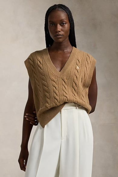 ΠΛΕΚΤΟ V POLO RALPH LAUREN - Medium Beige